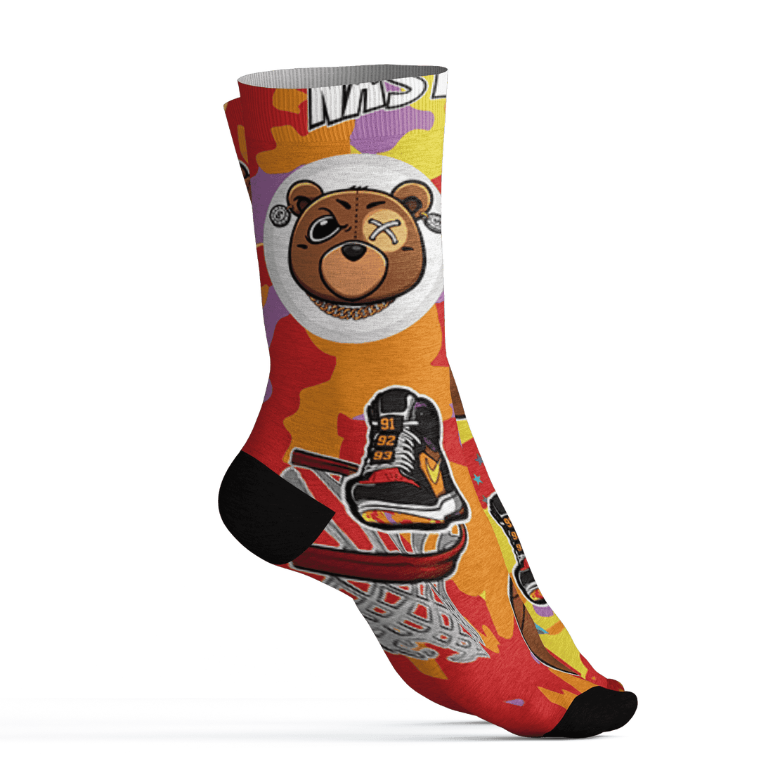 Mid GS Six Championships 1s Socks Match BER Icon Wallpapers 3D All-Over Print - NastyJamz