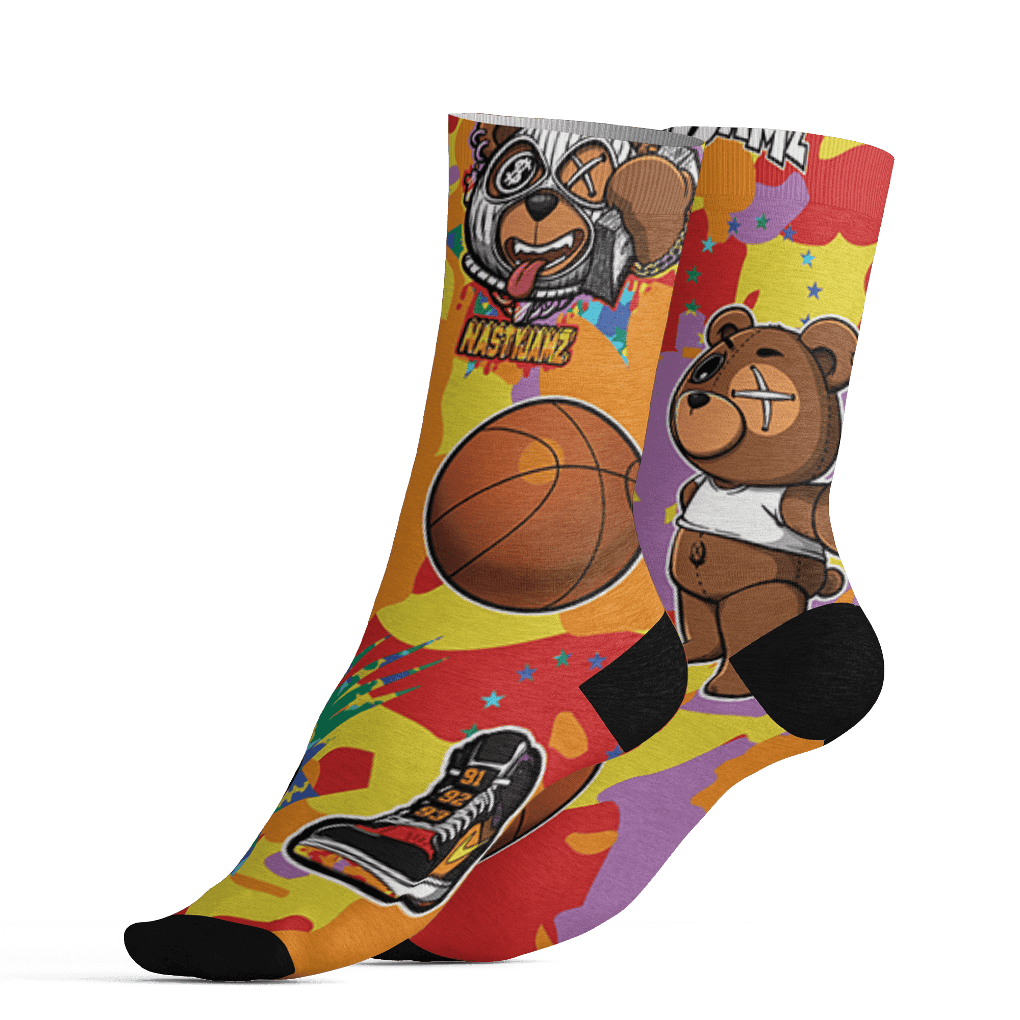 Mid GS Six Championships 1s Socks Match BER Icon Wallpapers 3D All-Over Print - NastyJamz