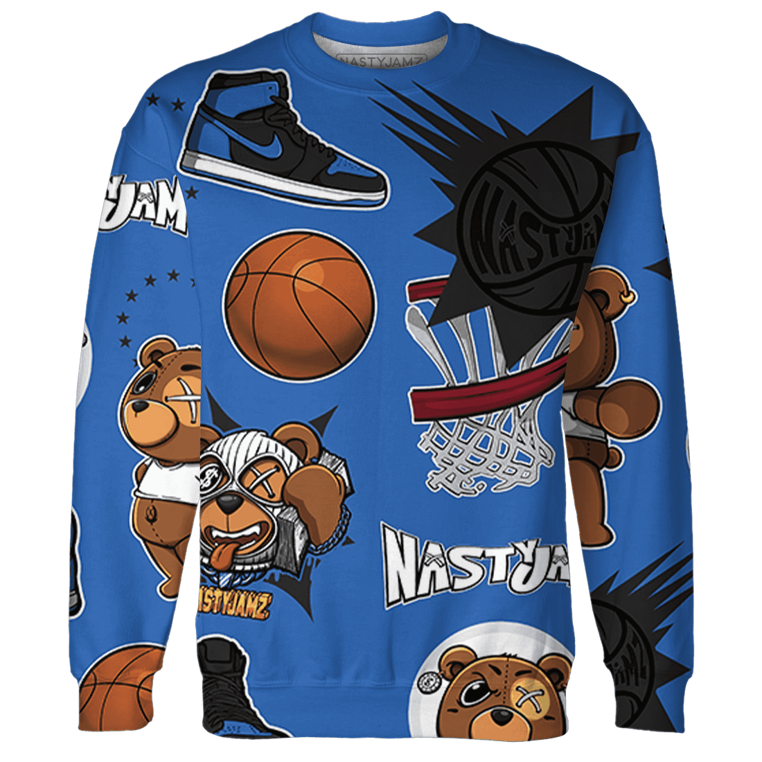 Royal Reimagined 1s Sweatshirt Match BER Icon Wallpapers 3D All-Over Print - NastyJamz