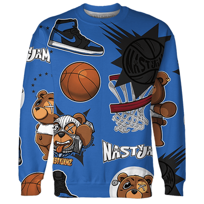 Royal Reimagined 1s Sweatshirt Match BER Icon Wallpapers 3D All-Over Print - NastyJamz