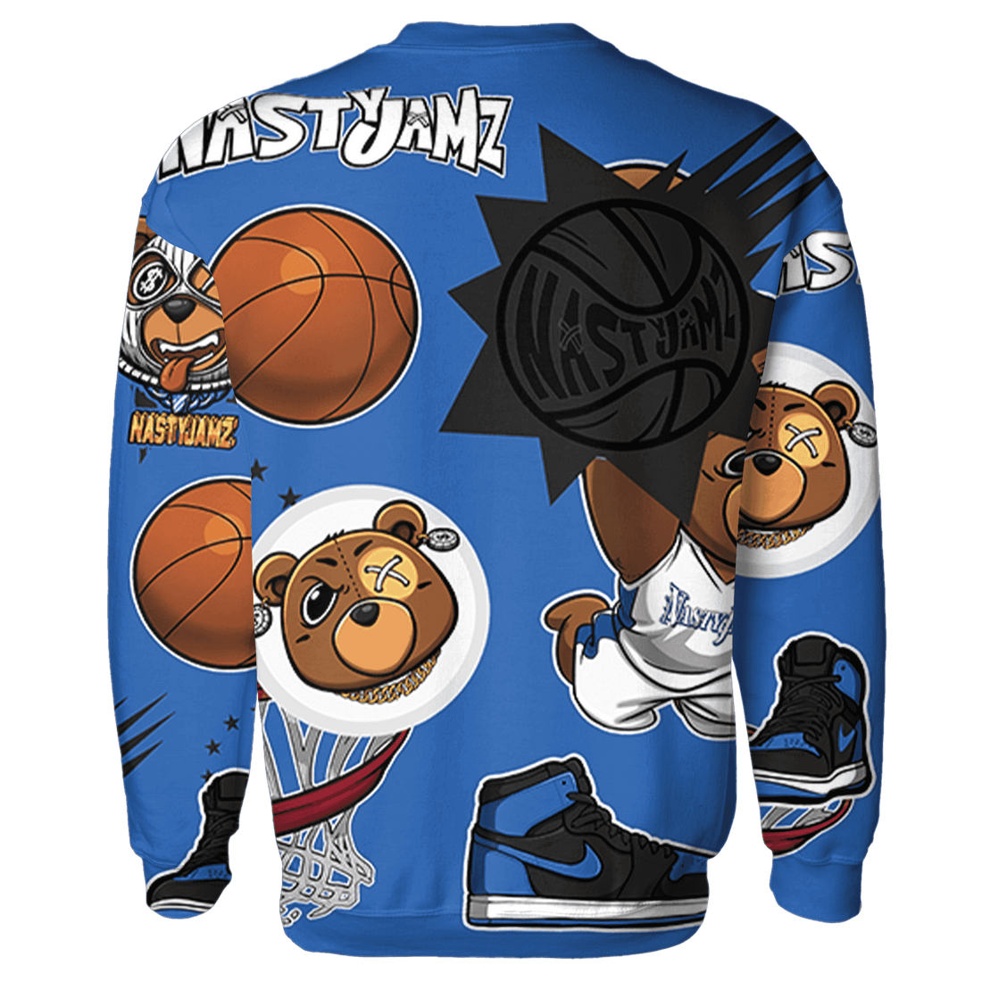 Royal Reimagined 1s Sweatshirt Match BER Icon Wallpapers 3D All-Over Print - NastyJamz