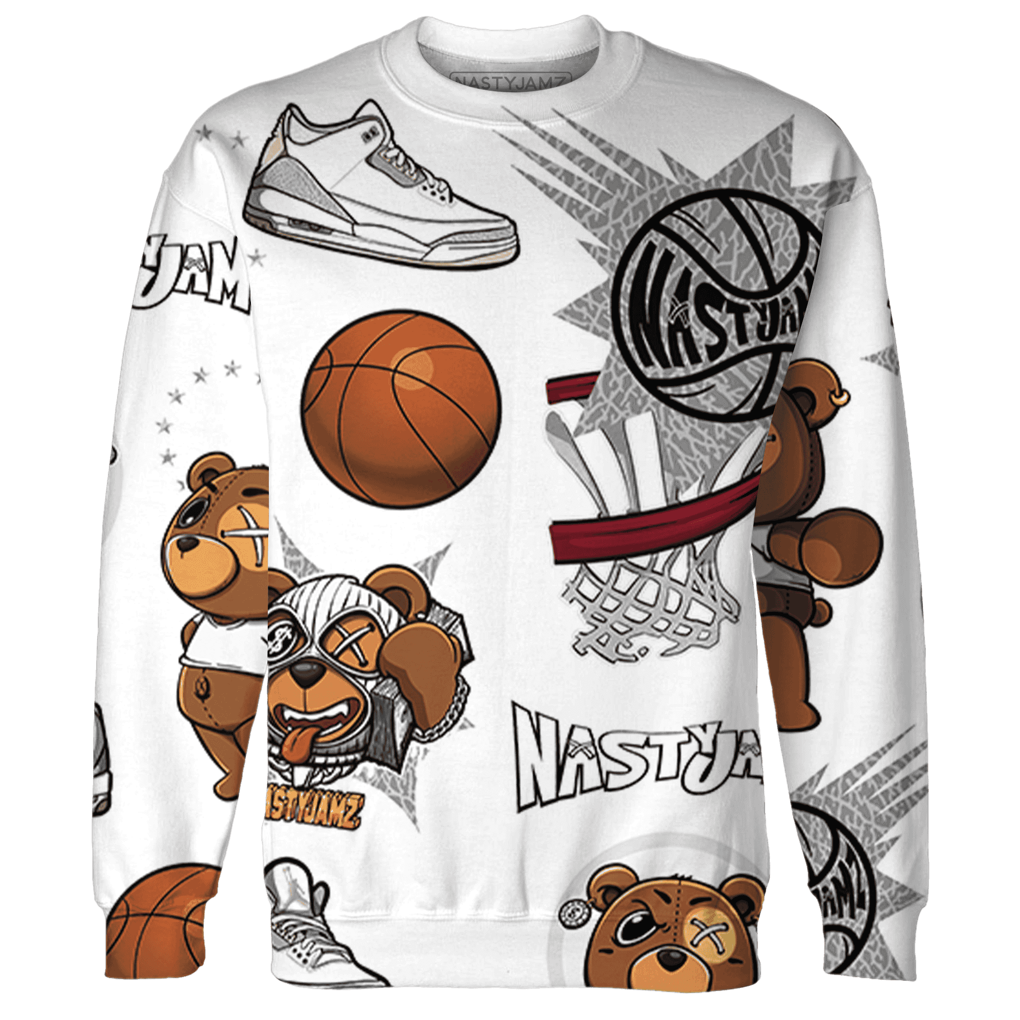 Craft Ivory 3s Sweatshirt Match BER Icon Wallpapers 3D All-Over Print - NastyJamz