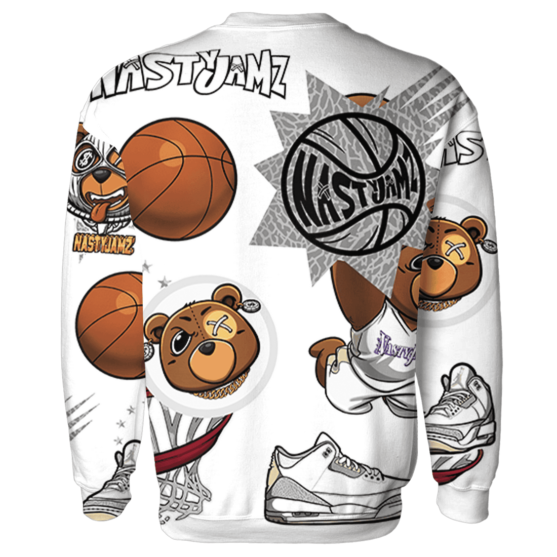 Craft Ivory 3s Sweatshirt Match BER Icon Wallpapers 3D All-Over Print - NastyJamz