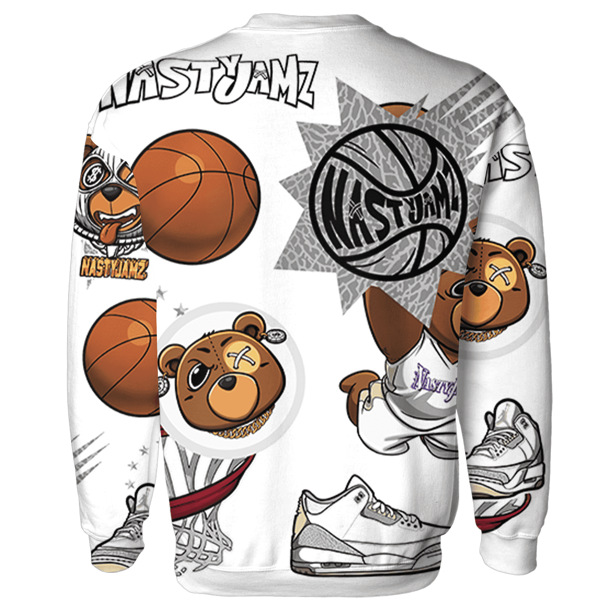 Craft Ivory 3s Sweatshirt Match BER Icon Wallpapers 3D All-Over Print - NastyJamz