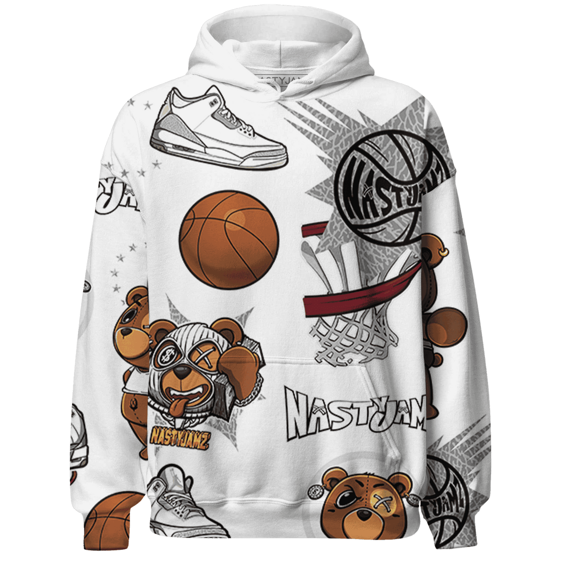 Craft Ivory 3s Hoodie Match BER Icon Wallpapers 3D All-Over Print - NastyJamz