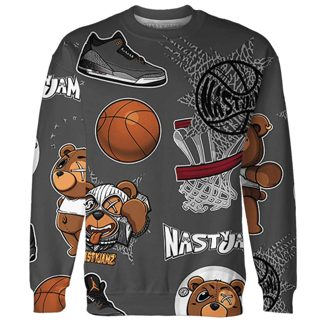 Fear Pack 3s Sweatshirt Match BER Icon Wallpapers 3D All-Over Print - NastyJamz