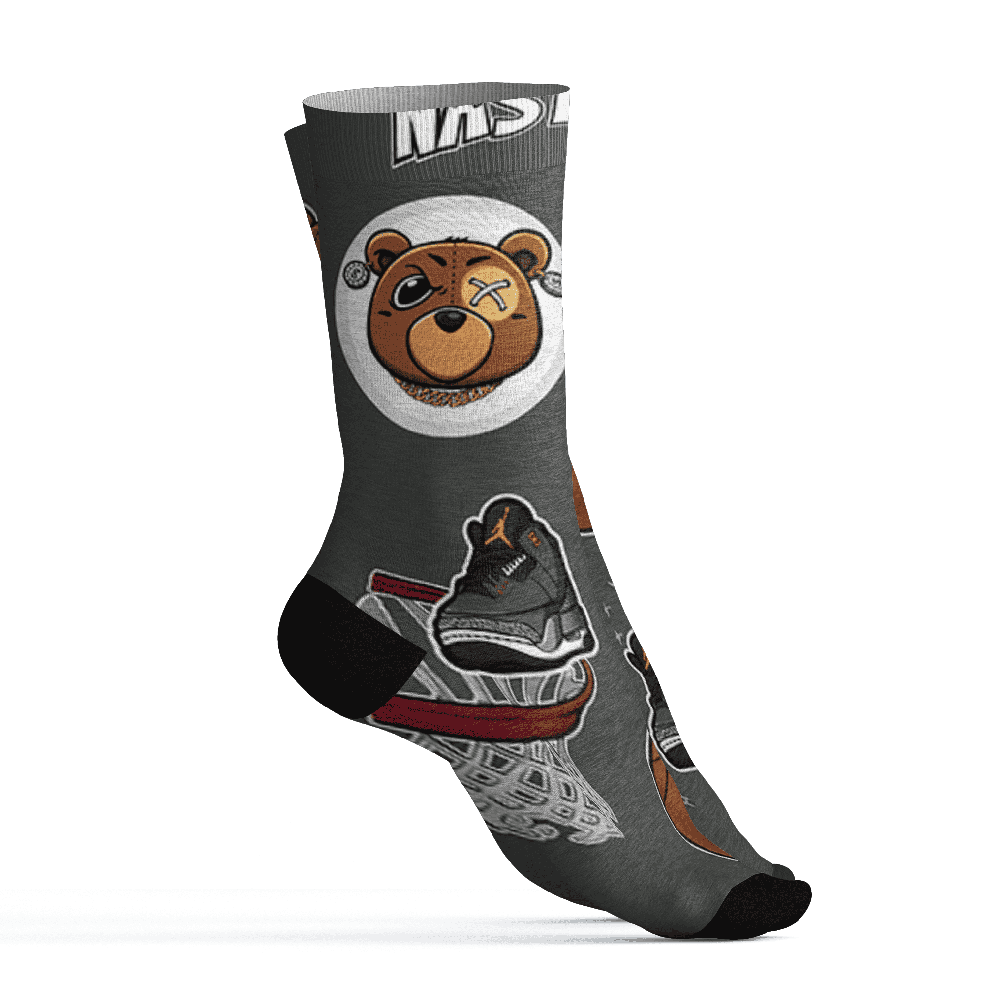 Fear Pack 3s Socks Match BER Icon Wallpapers 3D All-Over Print - NastyJamz