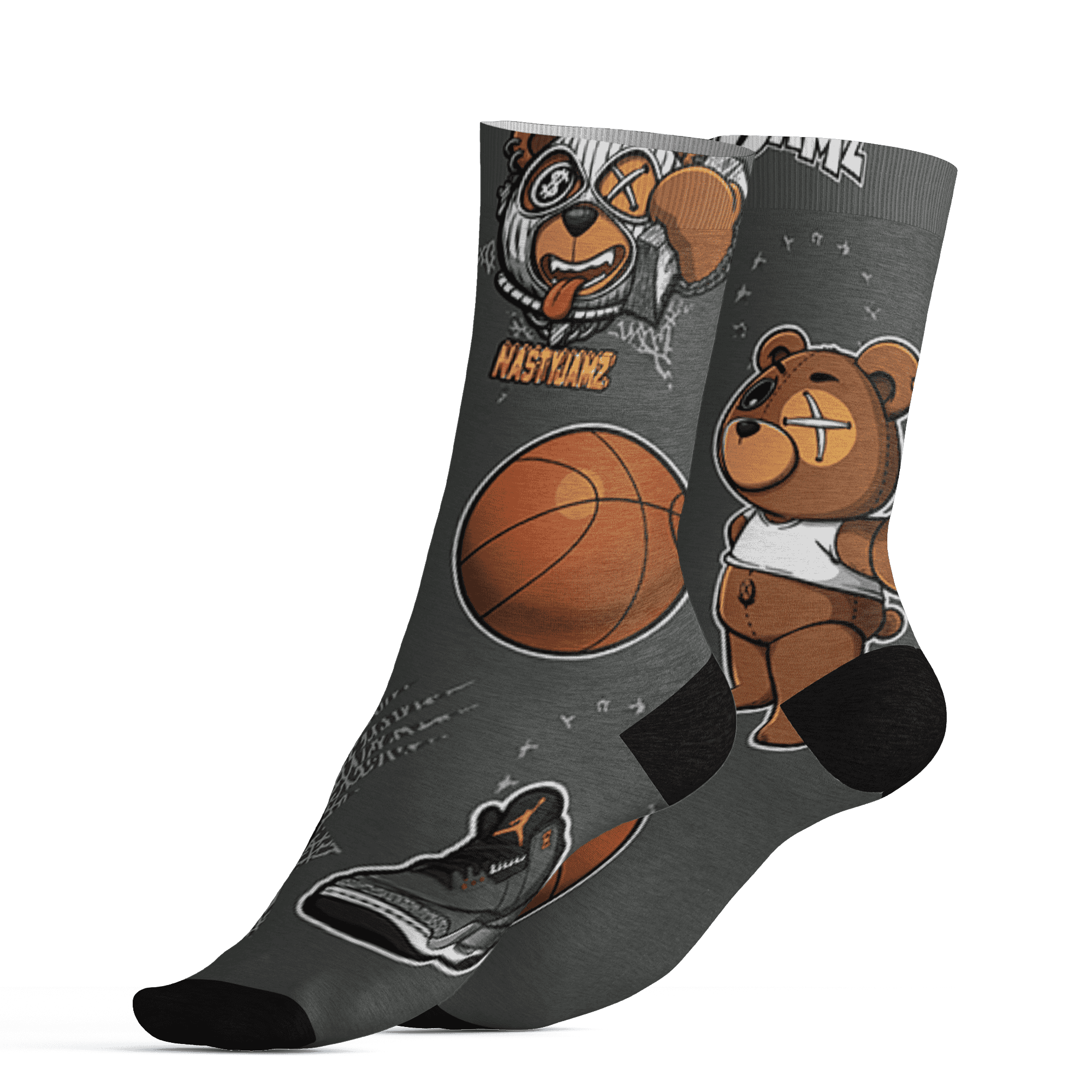 Fear Pack 3s Socks Match BER Icon Wallpapers 3D All-Over Print - NastyJamz