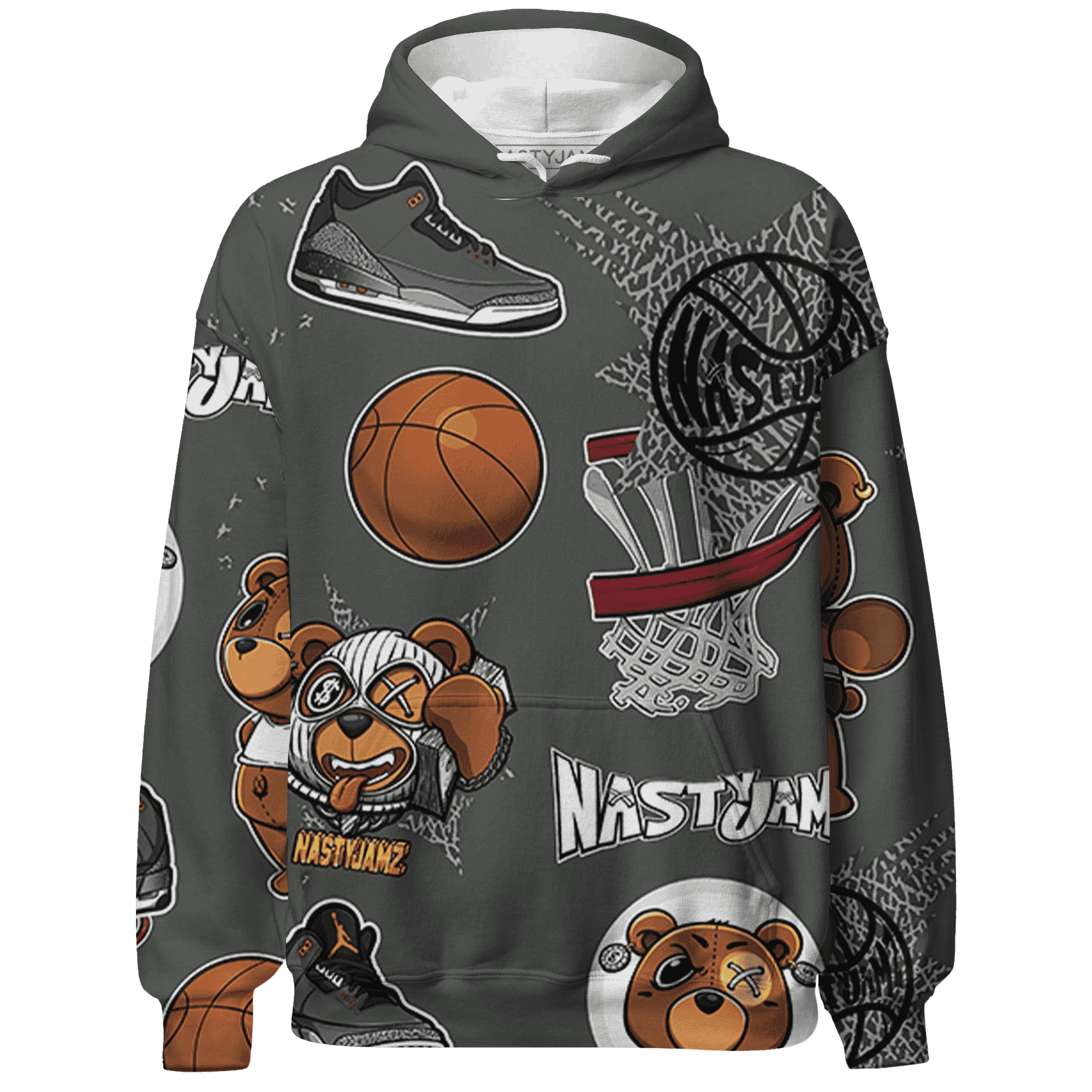Fear Pack 3s Hoodie Match BER Icon Wallpapers 3D All-Over Print - NastyJamz
