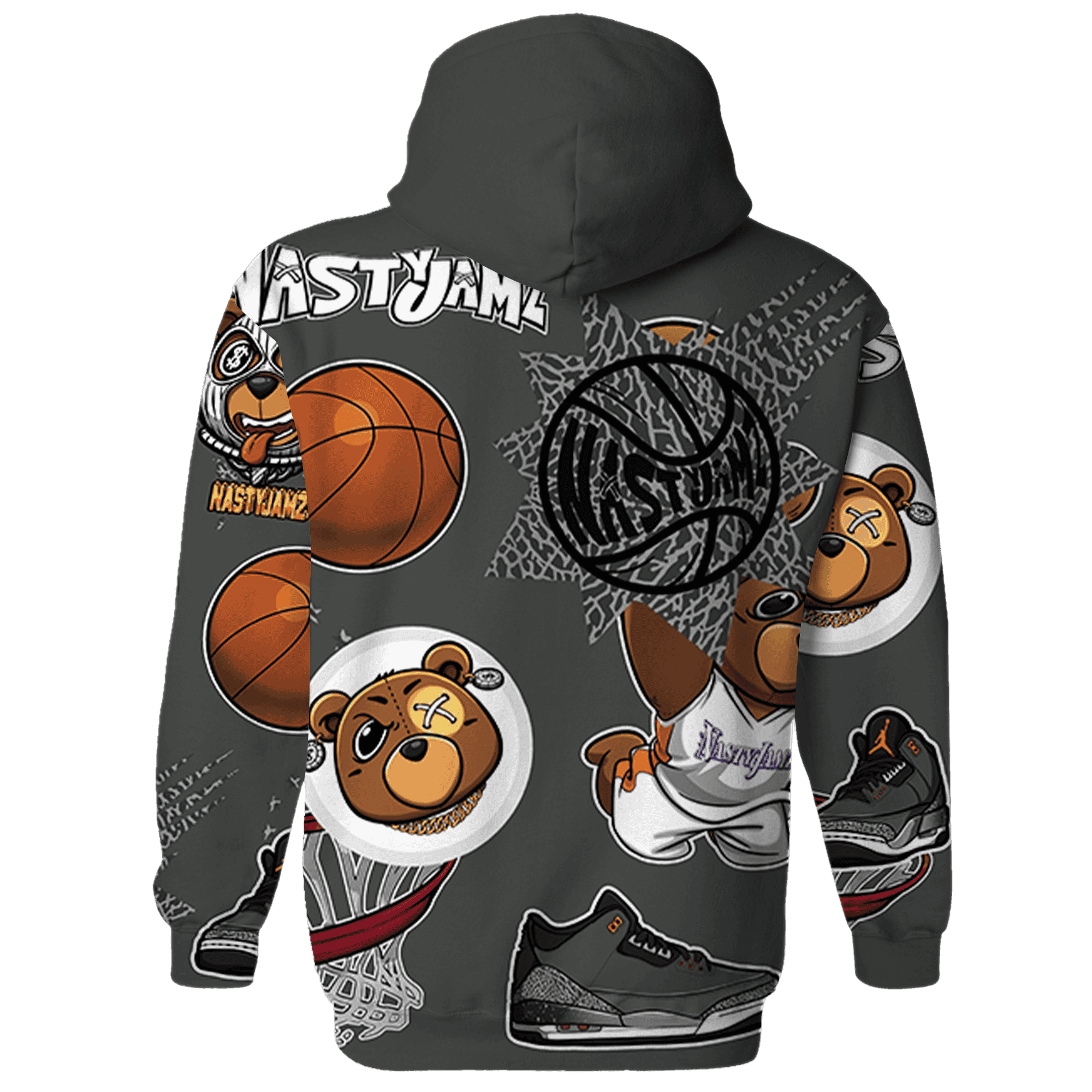 Fear Pack 3s Hoodie Match BER Icon Wallpapers 3D All-Over Print - NastyJamz