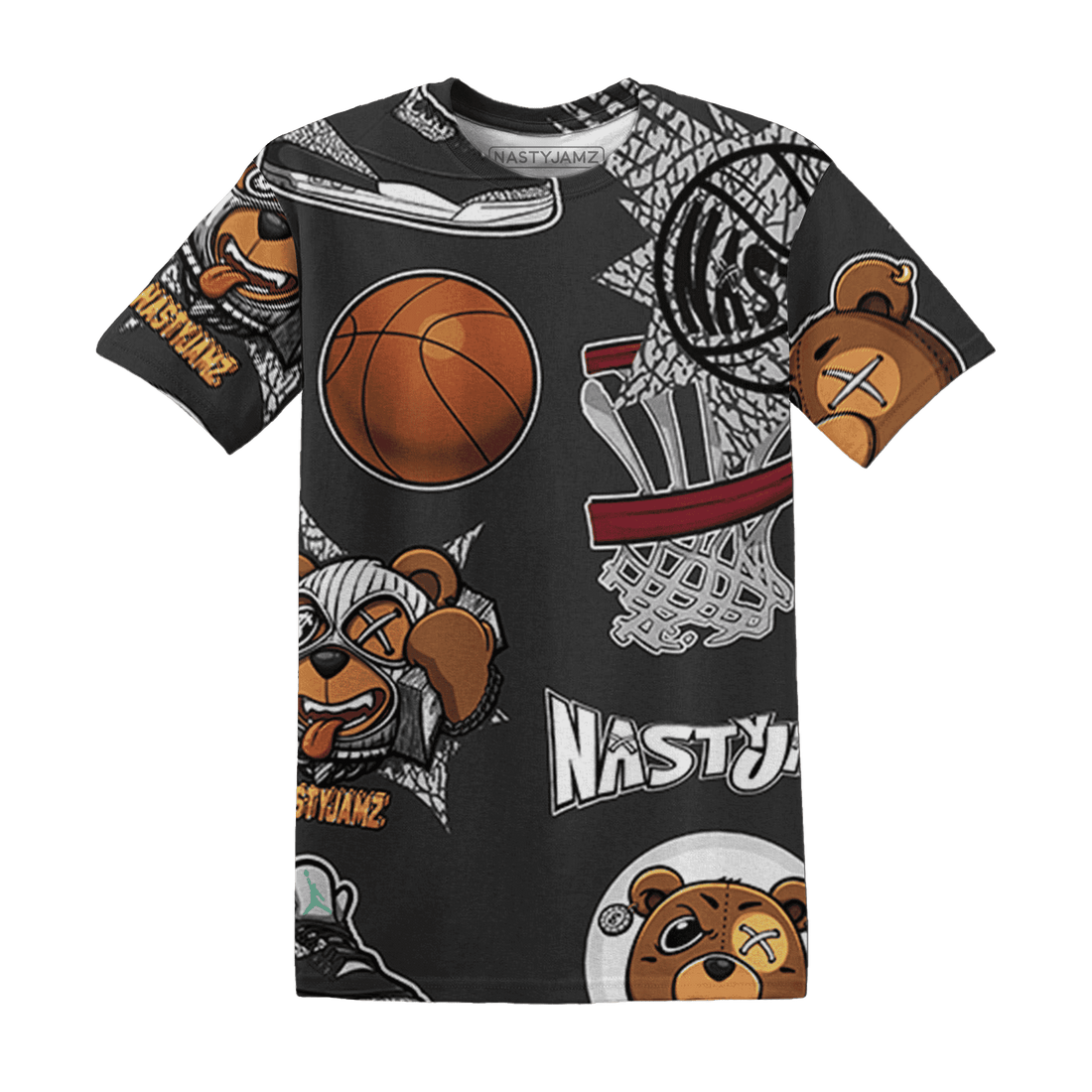 Green Glow 3s T Shirt Match BER Icon Wallpapers 3D All-Over Print - NastyJamz