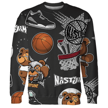 Green Glow 3s Sweatshirt Match BER Icon Wallpapers 3D All-Over Print - NastyJamz