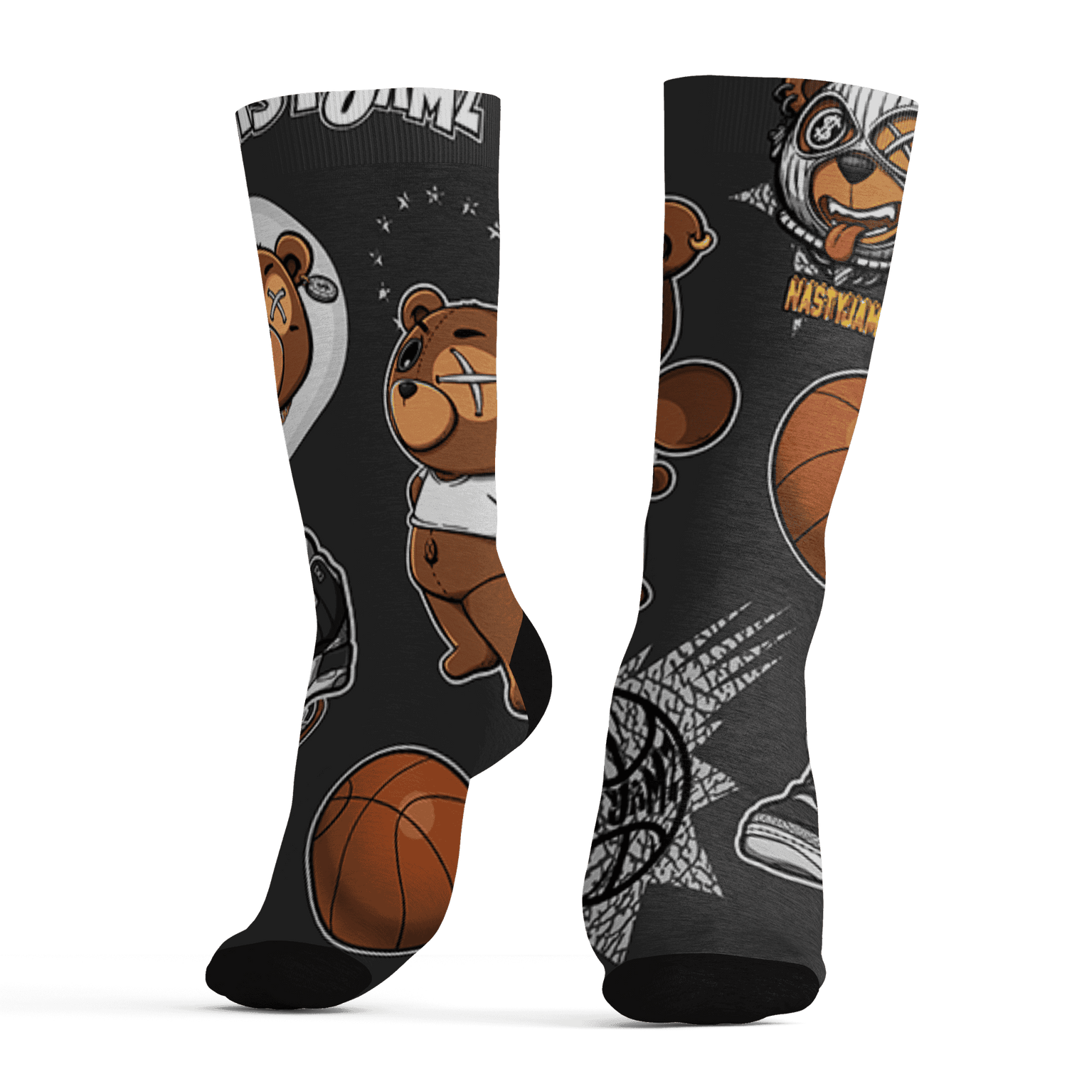 Green Glow 3s Socks Match BER Icon Wallpapers 3D All-Over Print - NastyJamz