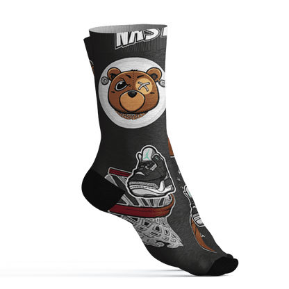 Green Glow 3s Socks Match BER Icon Wallpapers 3D All-Over Print - NastyJamz