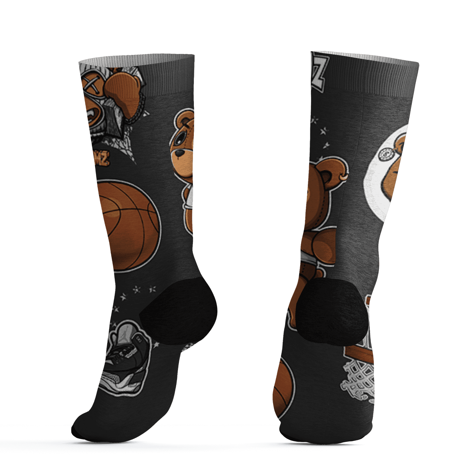 Green Glow 3s Socks Match BER Icon Wallpapers 3D All-Over Print - NastyJamz