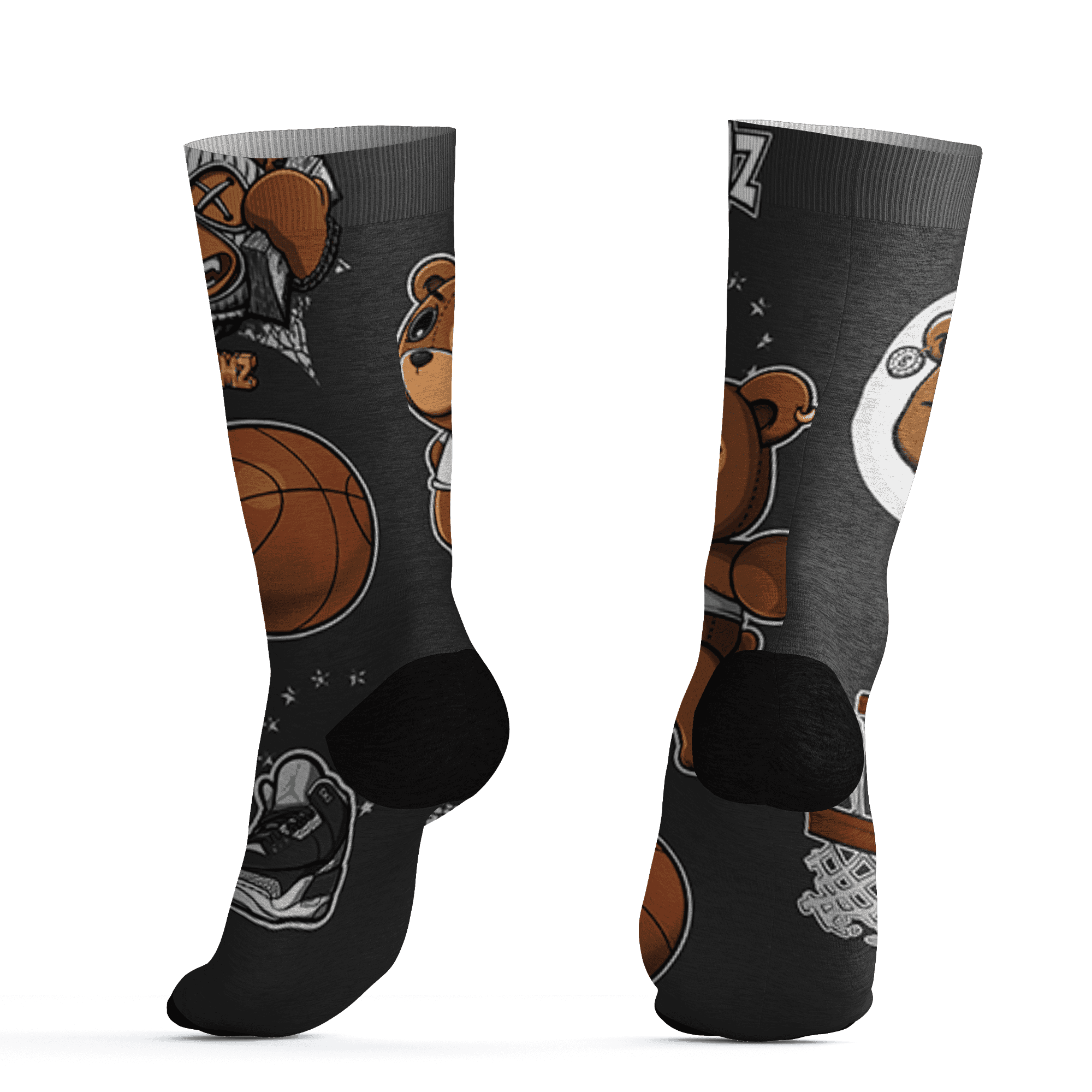 Green Glow 3s Socks Match BER Icon Wallpapers 3D All-Over Print - NastyJamz