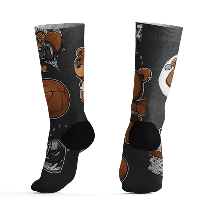 Green Glow 3s Socks Match BER Icon Wallpapers 3D All-Over Print - NastyJamz