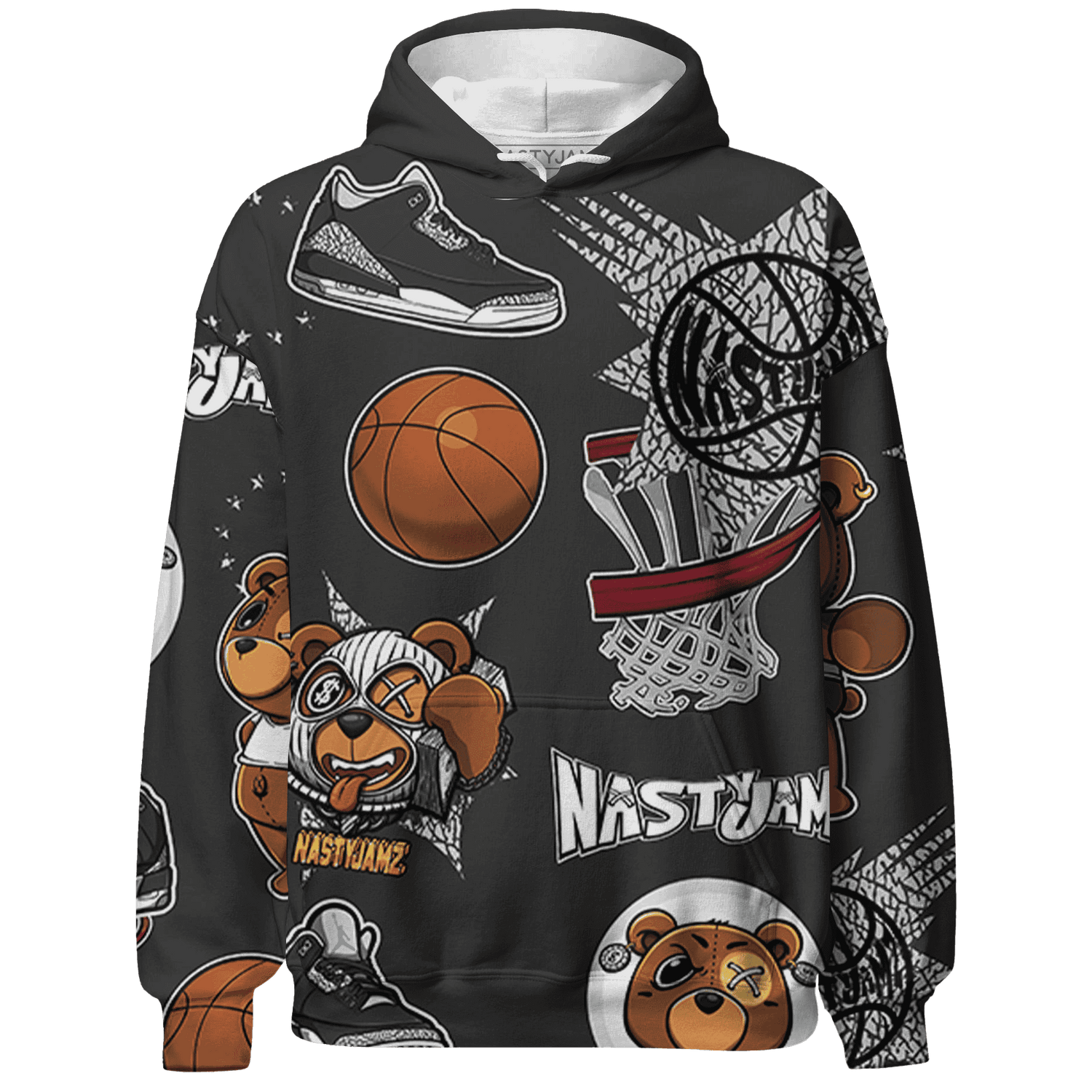 Green Glow 3s Hoodie Match BER Icon Wallpapers 3D All-Over Print - NastyJamz