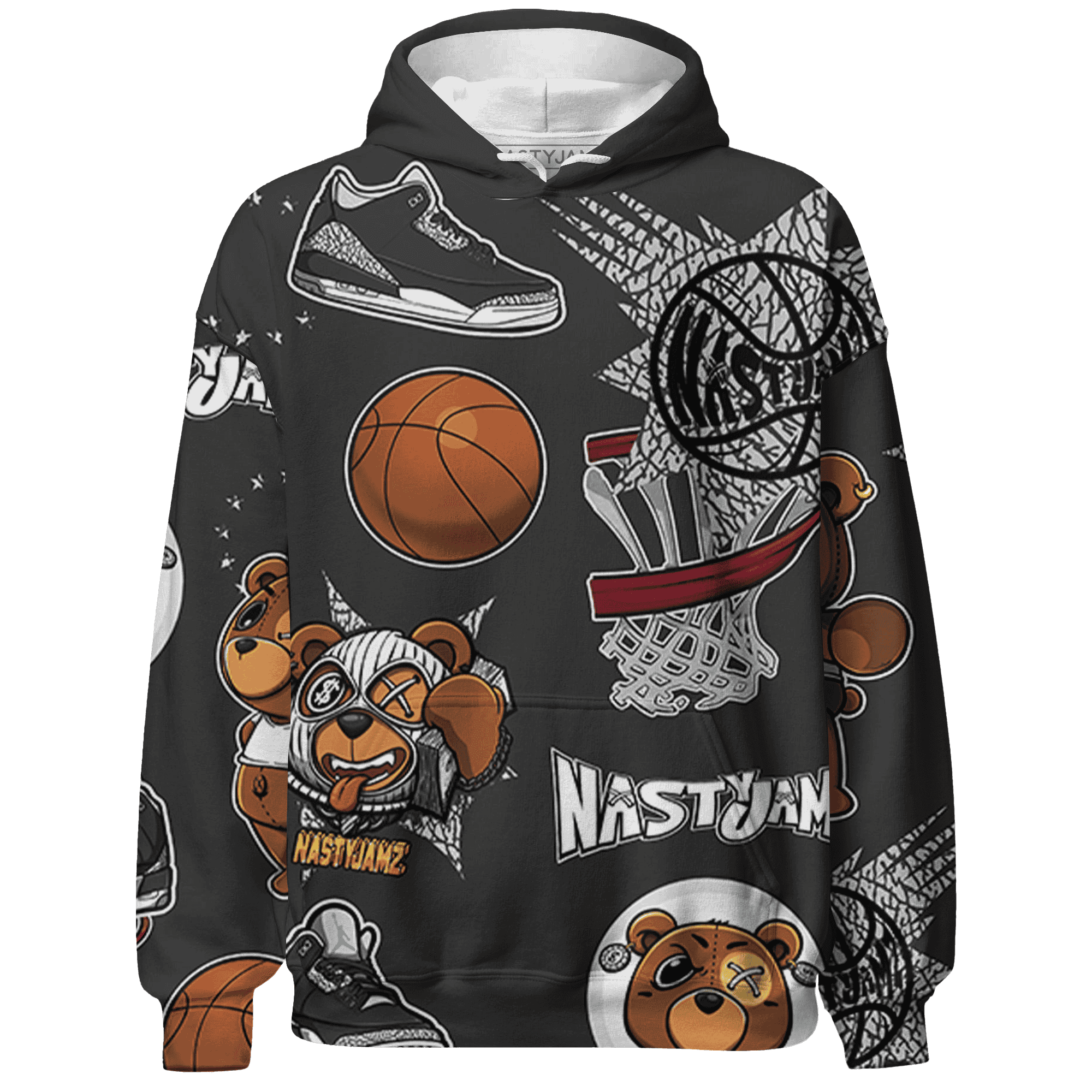 Green Glow 3s Hoodie Match BER Icon Wallpapers 3D All-Over Print - NastyJamz