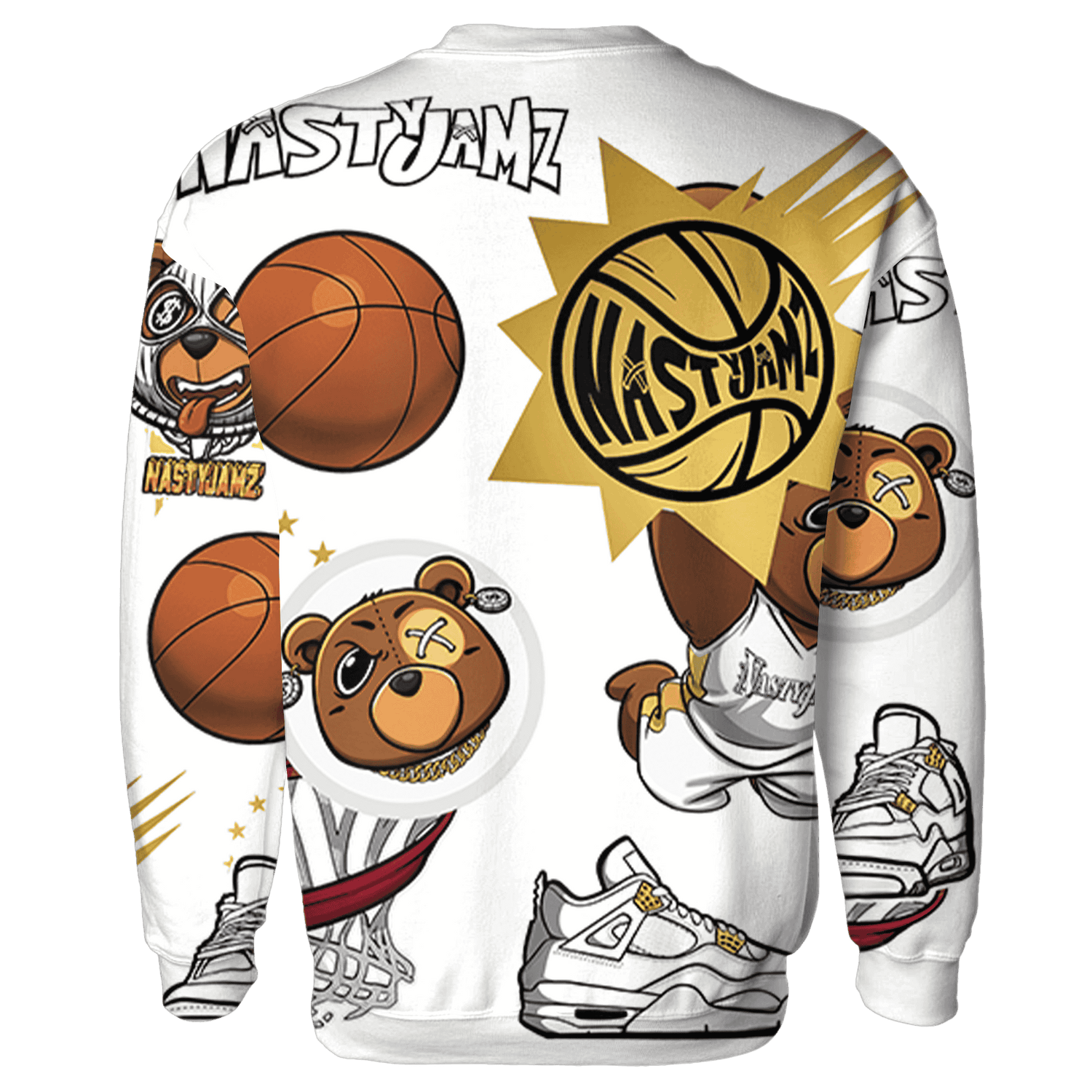 Sail 4s Sweatshirt Match BER Icon Wallpapers 3D All-Over Print - NastyJamz