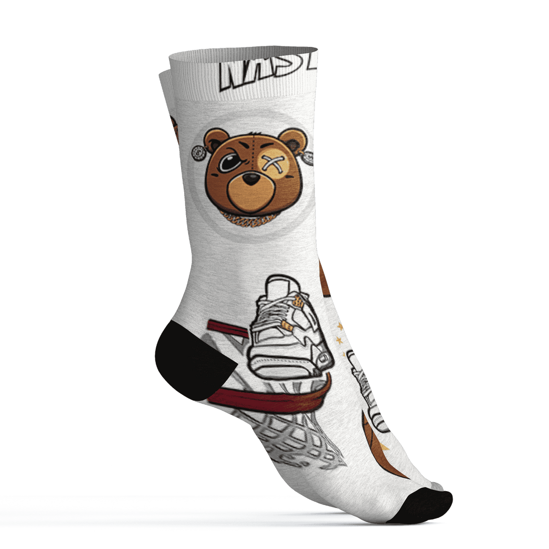 Sail 4s Socks Match BER Icon Wallpapers 3D All-Over Print - NastyJamz
