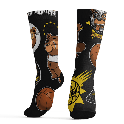 Thunder 4s Socks Match BER Icon Wallpapers 3D All-Over Print - NastyJamz