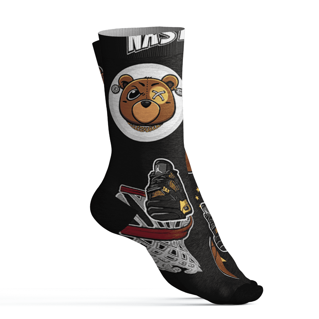 Thunder 4s Socks Match BER Icon Wallpapers 3D All-Over Print - NastyJamz