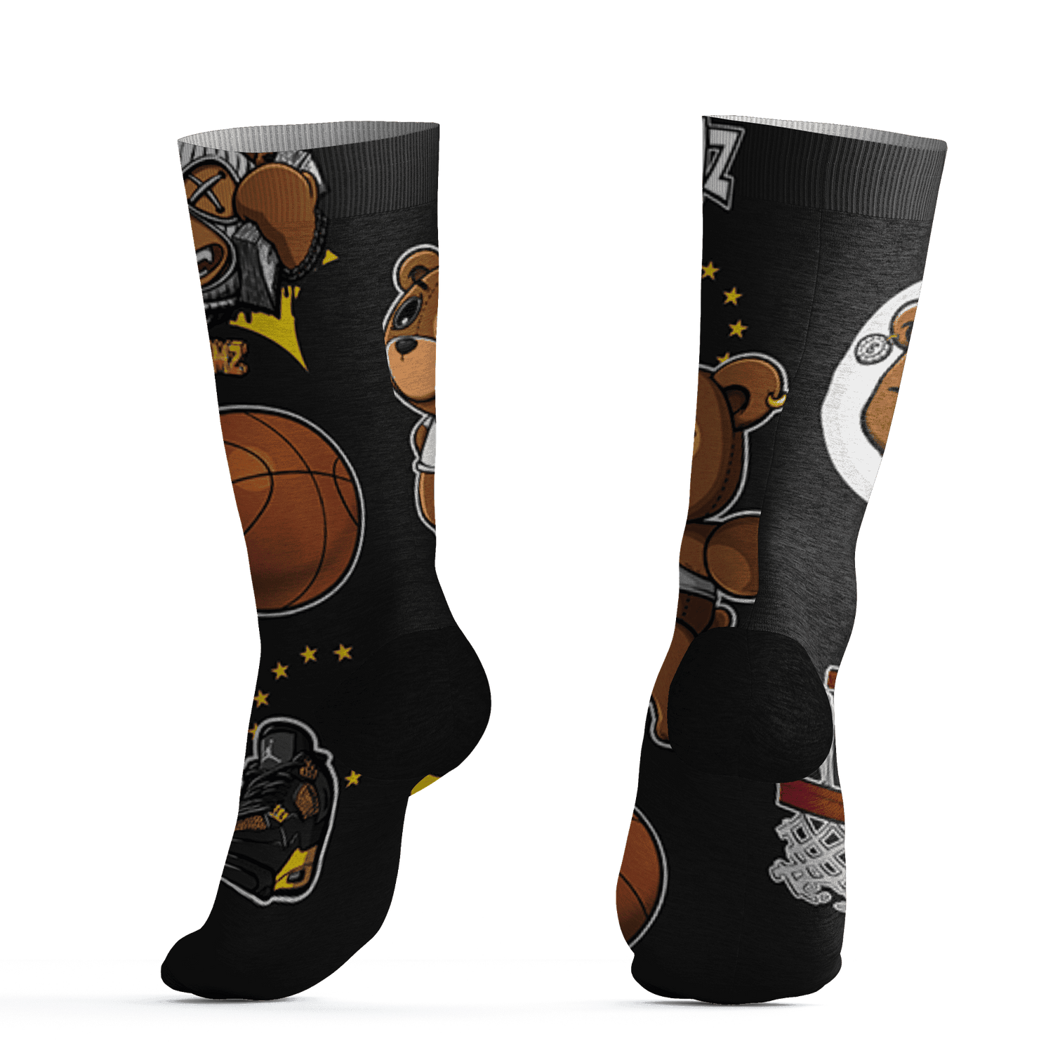 Thunder 4s Socks Match BER Icon Wallpapers 3D All-Over Print - NastyJamz