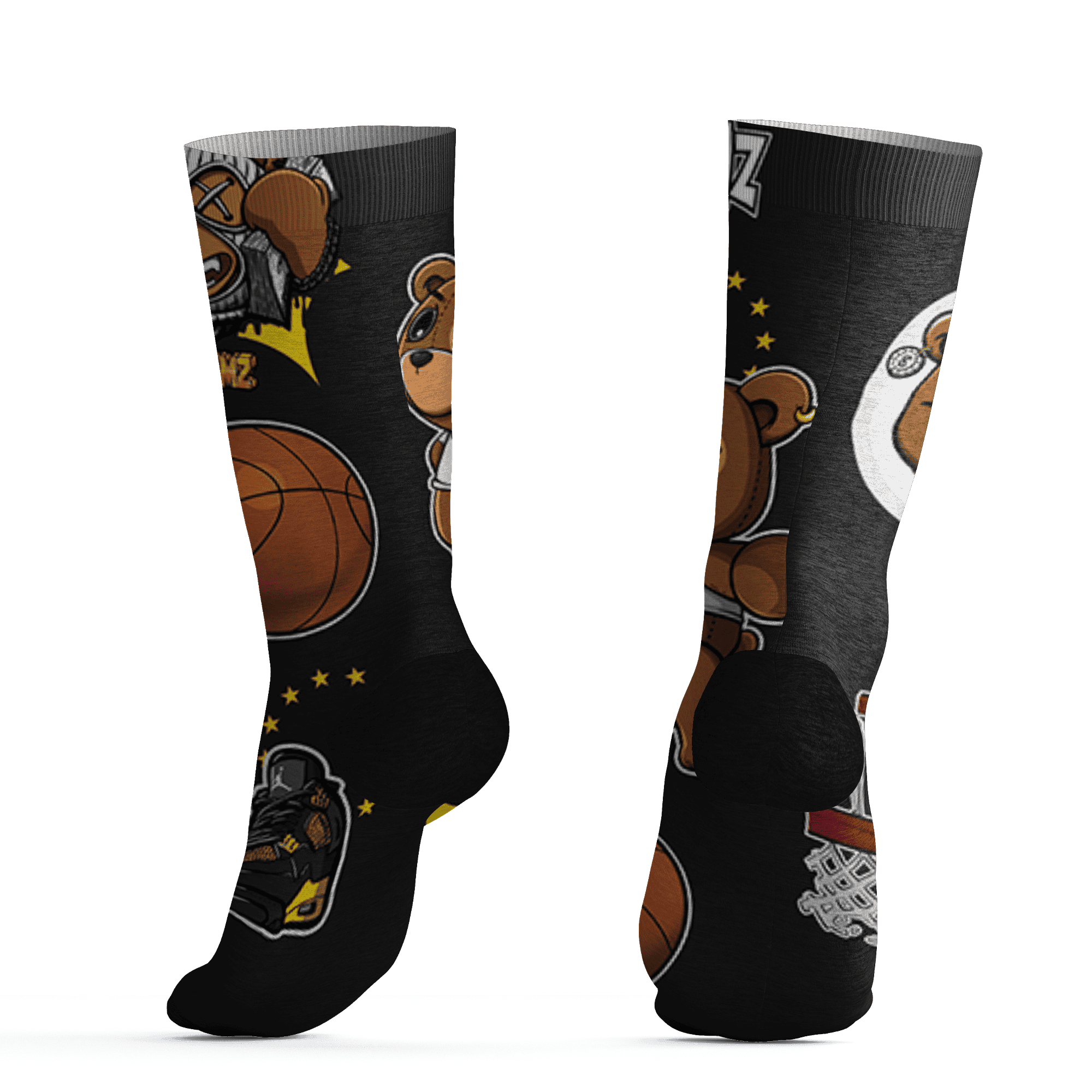Thunder 4s Socks Match BER Icon Wallpapers 3D All-Over Print - NastyJamz