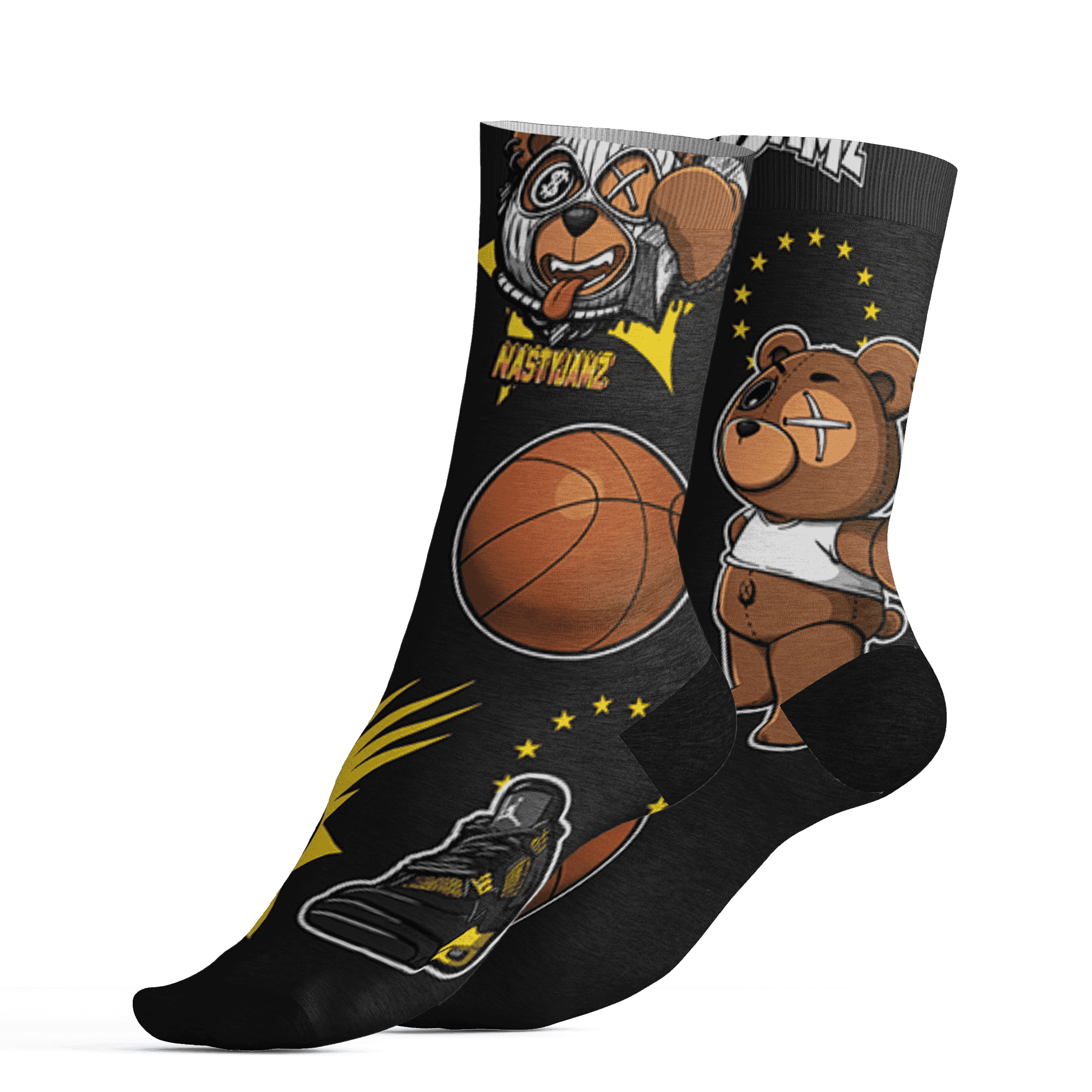 Thunder 4s Socks Match BER Icon Wallpapers 3D All-Over Print - NastyJamz