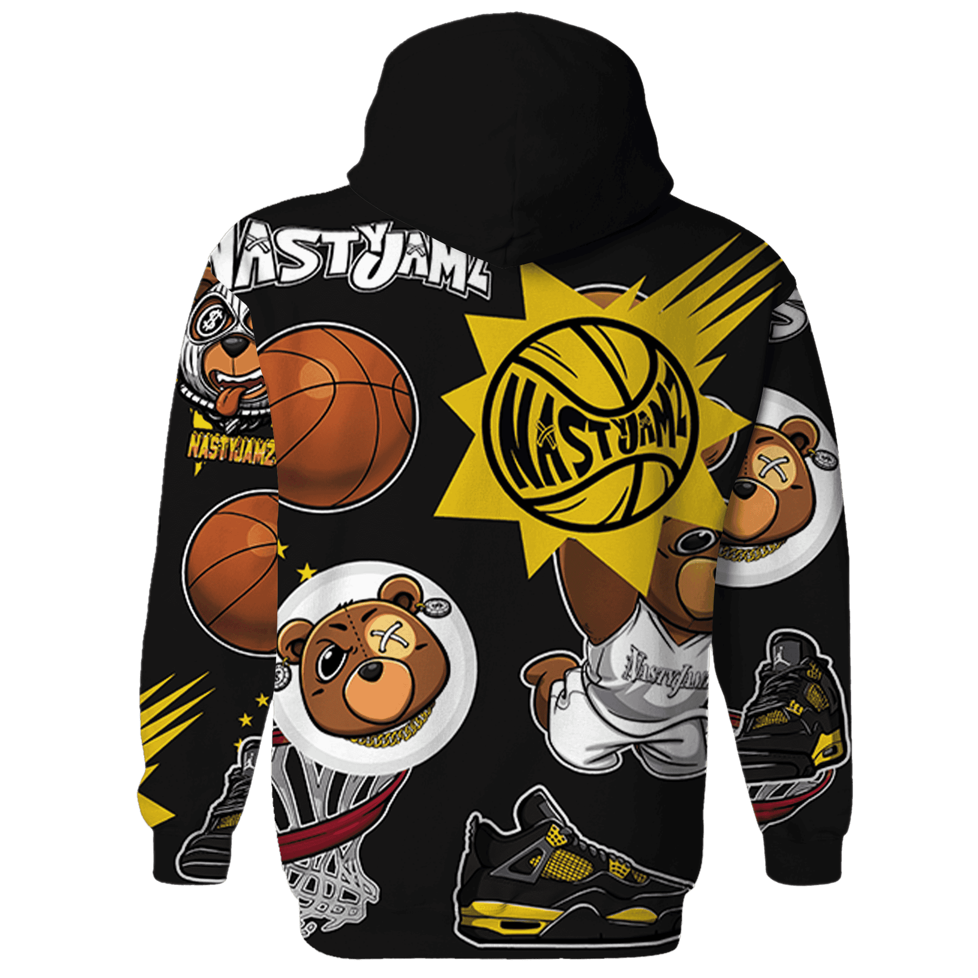 Thunder 4s Hoodie Match BER Icon Wallpapers 3D All-Over Print - NastyJamz