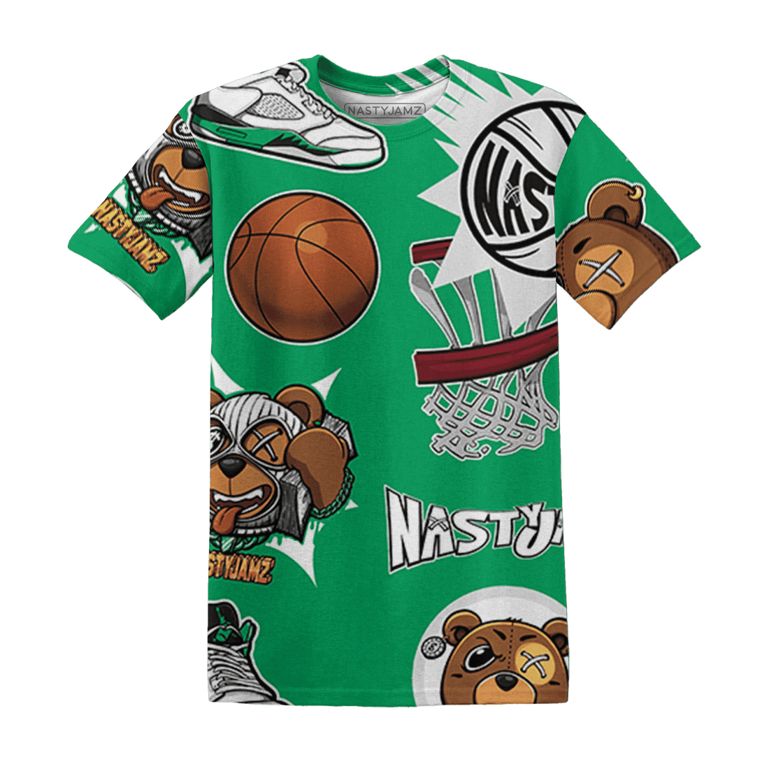 Lucky Green 5s T Shirt Match BER Icon Wallpapers 3D All-Over Print - NastyJamz