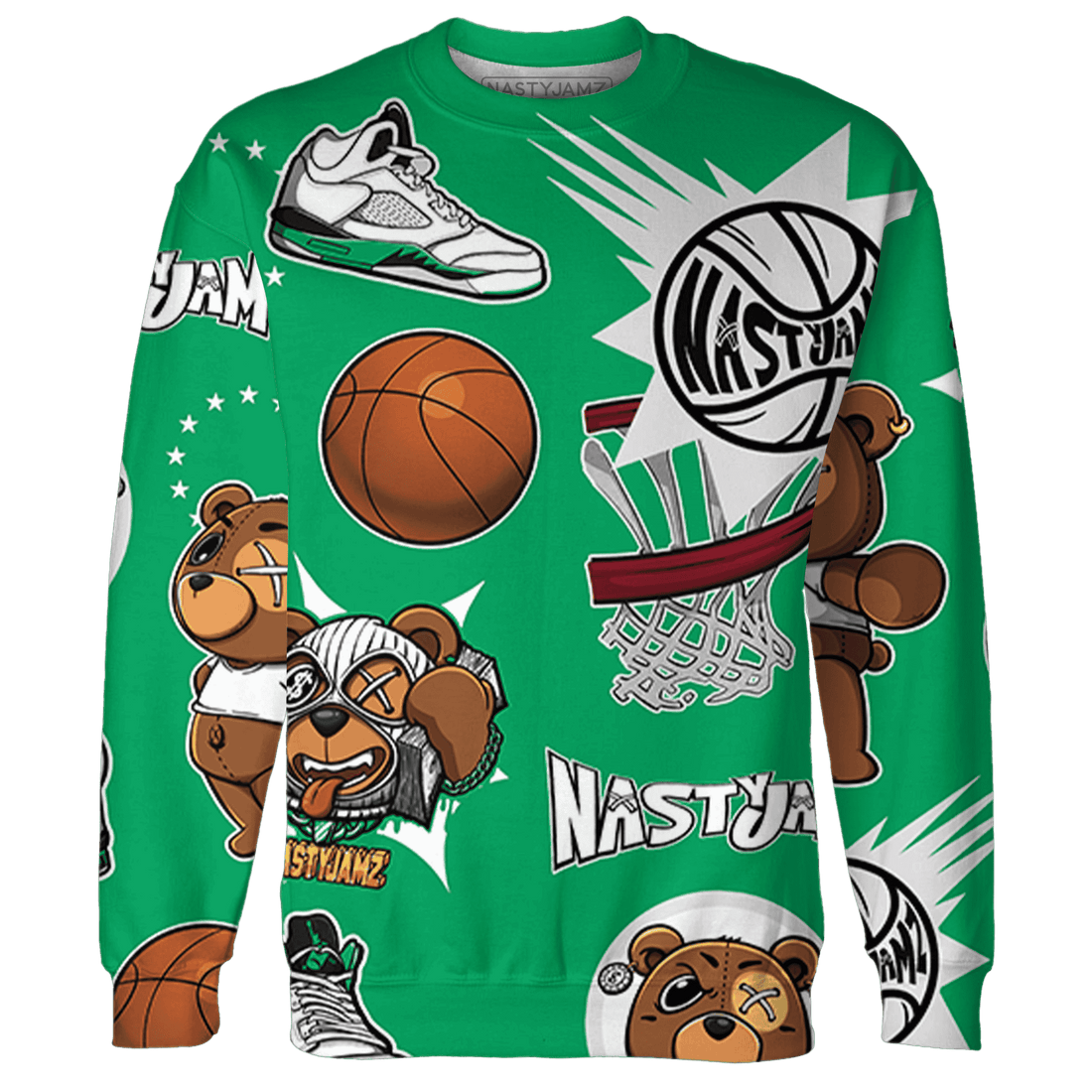 Lucky Green 5s Sweatshirt Match BER Icon Wallpapers 3D All-Over Print - NastyJamz