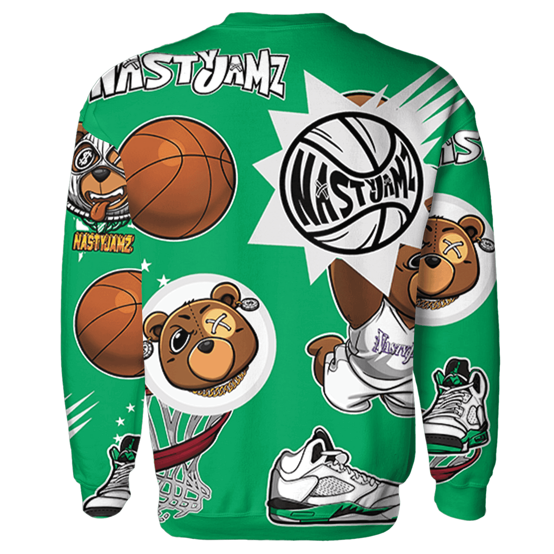 Lucky Green 5s Sweatshirt Match BER Icon Wallpapers 3D All-Over Print - NastyJamz