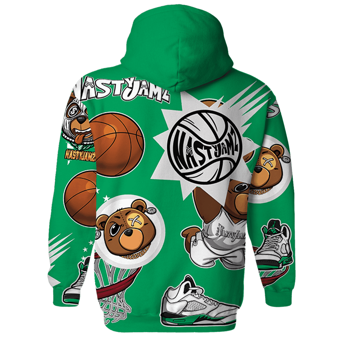 Lucky Green 5s Hoodie Match BER Icon Wallpapers 3D All-Over Print - NastyJamz