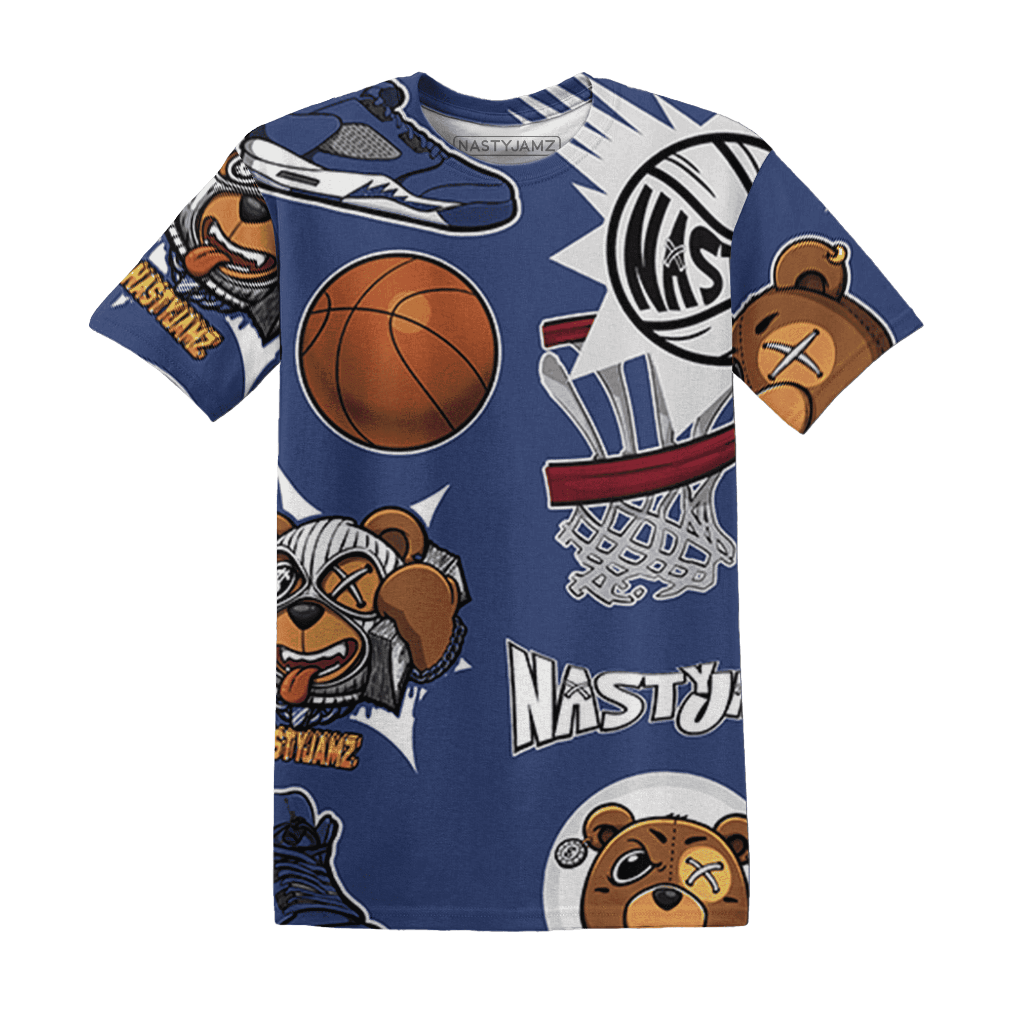 Midnight Navy 5s T Shirt Match BER Icon Wallpapers 3D All-Over Print - NastyJamz