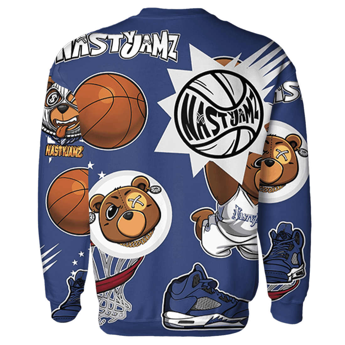 Midnight Navy 5s Sweatshirt Match BER Icon Wallpapers 3D All-Over Print - NastyJamz