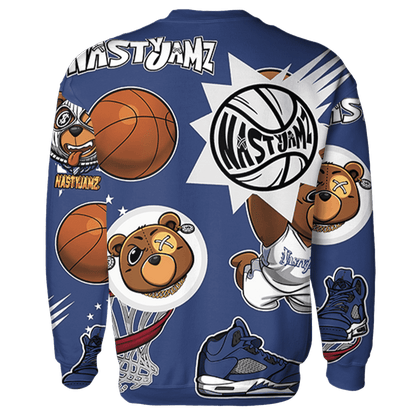 Midnight Navy 5s Sweatshirt Match BER Icon Wallpapers 3D All-Over Print - NastyJamz