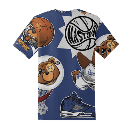 Midnight Navy 5s T Shirt Match BER Icon Wallpapers 3D All-Over Print - NastyJamz