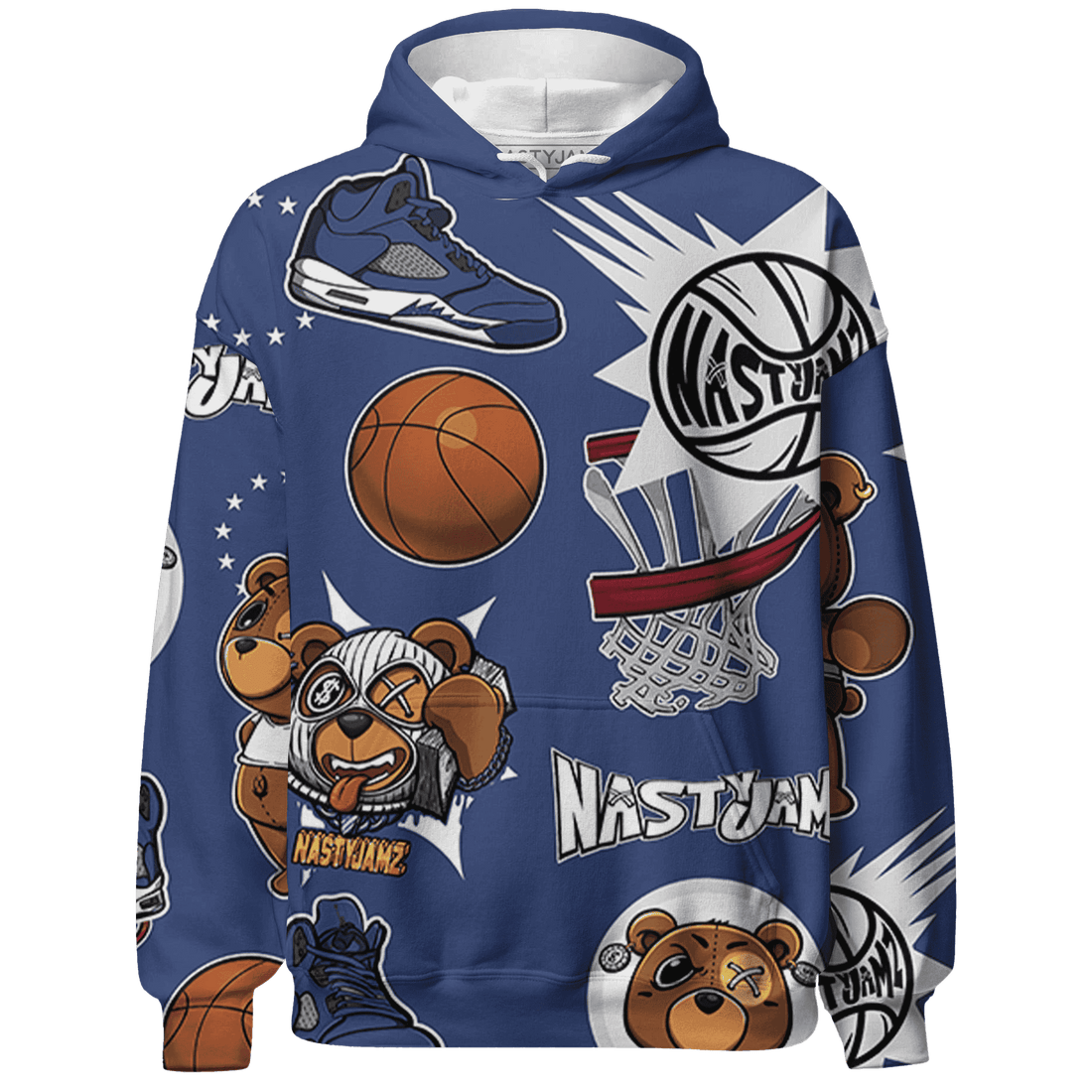 Midnight Navy 5s Hoodie Match BER Icon Wallpapers 3D All-Over Print - NastyJamz