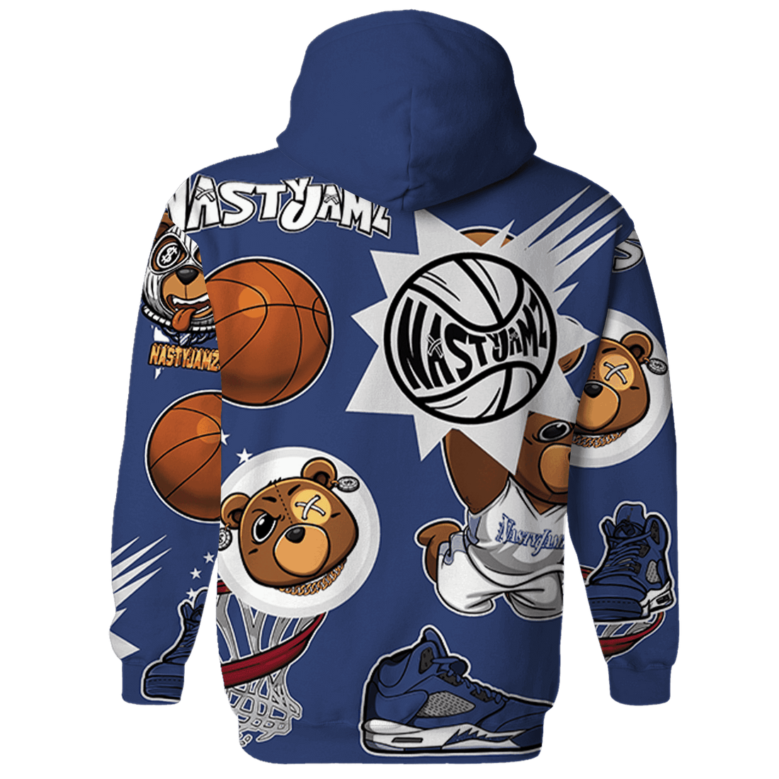 Midnight Navy 5s Hoodie Match BER Icon Wallpapers 3D All-Over Print - NastyJamz