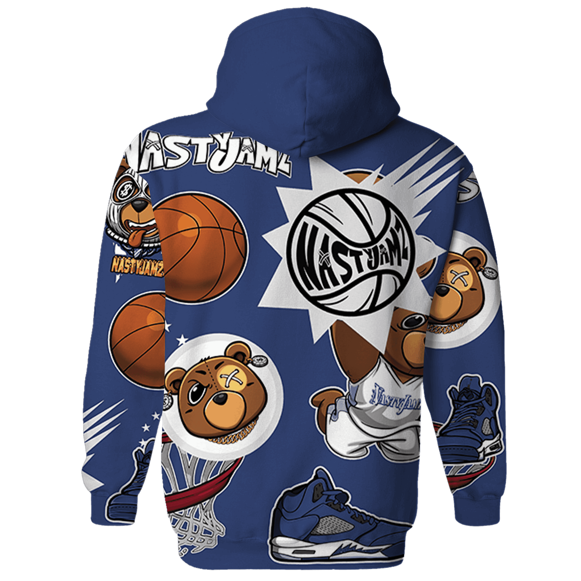 Midnight Navy 5s Hoodie Match BER Icon Wallpapers 3D All-Over Print - NastyJamz