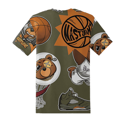 Olive 5s T Shirt Match BER Icon Wallpapers 3D All-Over Print - NastyJamz