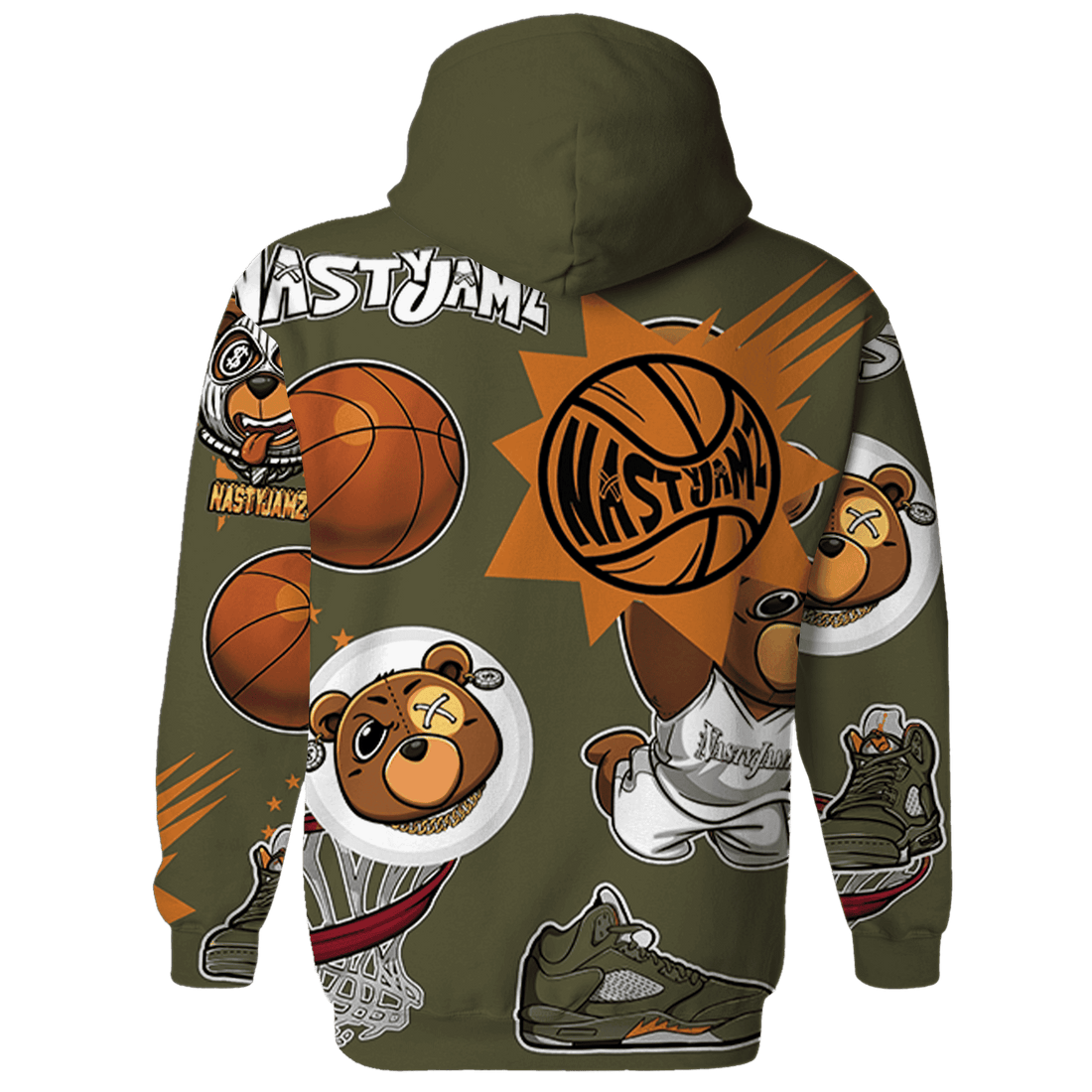 Olive 5s Hoodie Match BER Icon Wallpapers 3D All-Over Print - NastyJamz