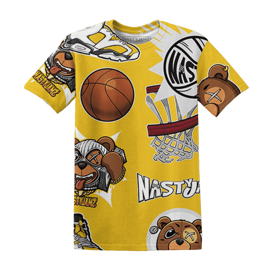 Yellow Ochre 6s T Shirt Match BER Icon Wallpapers 3D All-Over Print - NastyJamz