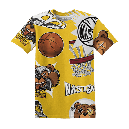 Yellow Ochre 6s T Shirt Match BER Icon Wallpapers 3D All-Over Print - NastyJamz