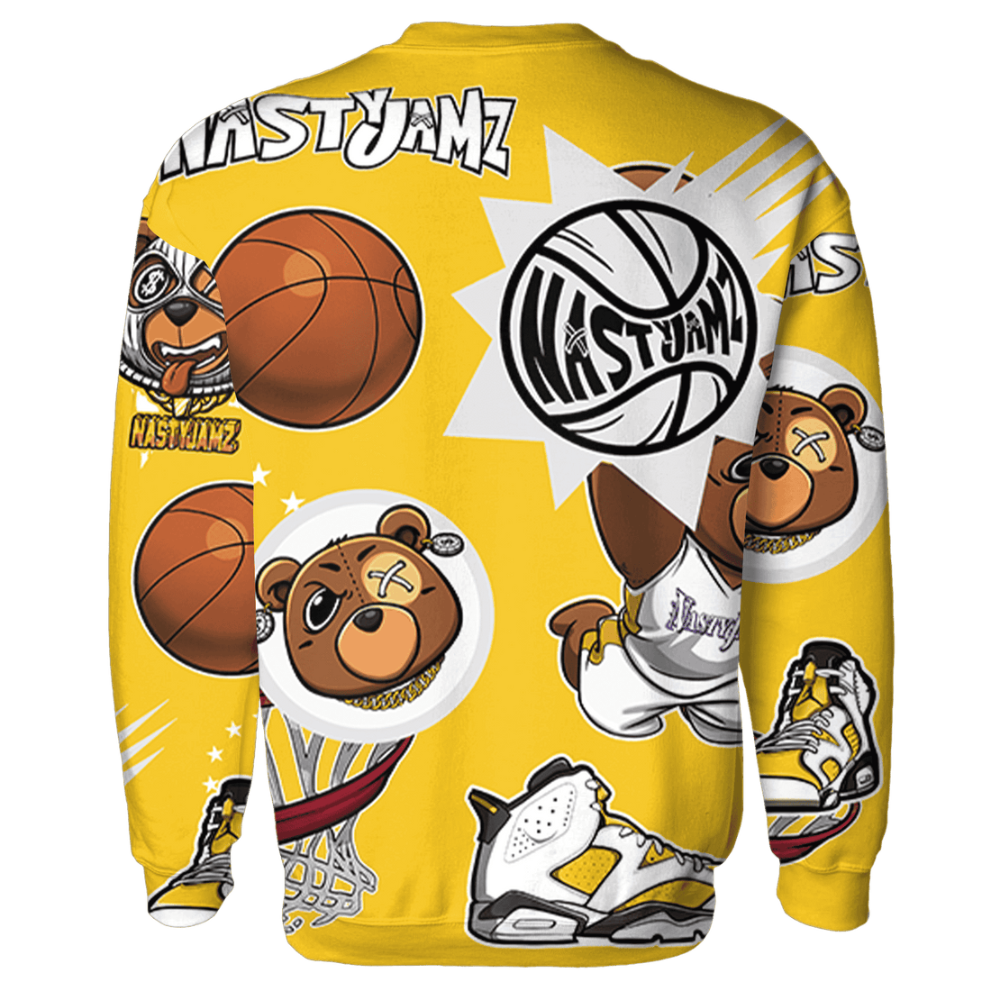 Yellow Ochre 6s Sweatshirt Match BER Icon Wallpapers 3D All-Over Print - NastyJamz