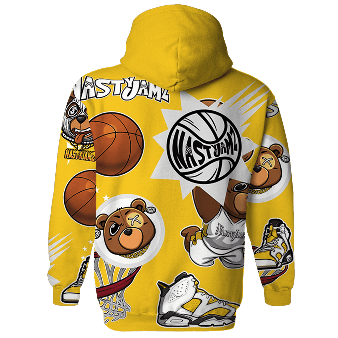 Yellow Ochre 6s Hoodie Match BER Icon Wallpapers 3D All-Over Print - NastyJamz