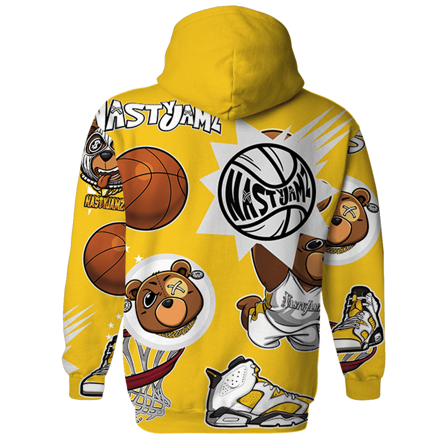Yellow Ochre 6s Hoodie Match BER Icon Wallpapers 3D All-Over Print - NastyJamz