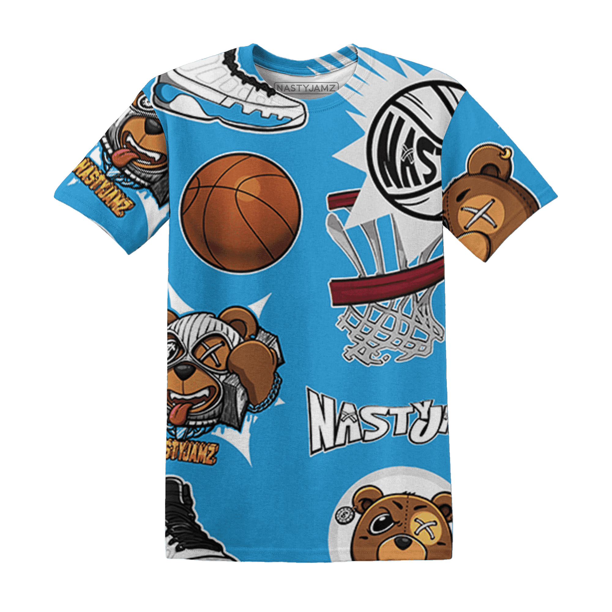 Powder Blue 9s T Shirt Match BER Icon Wallpapers 3D All-Over Print - NastyJamz